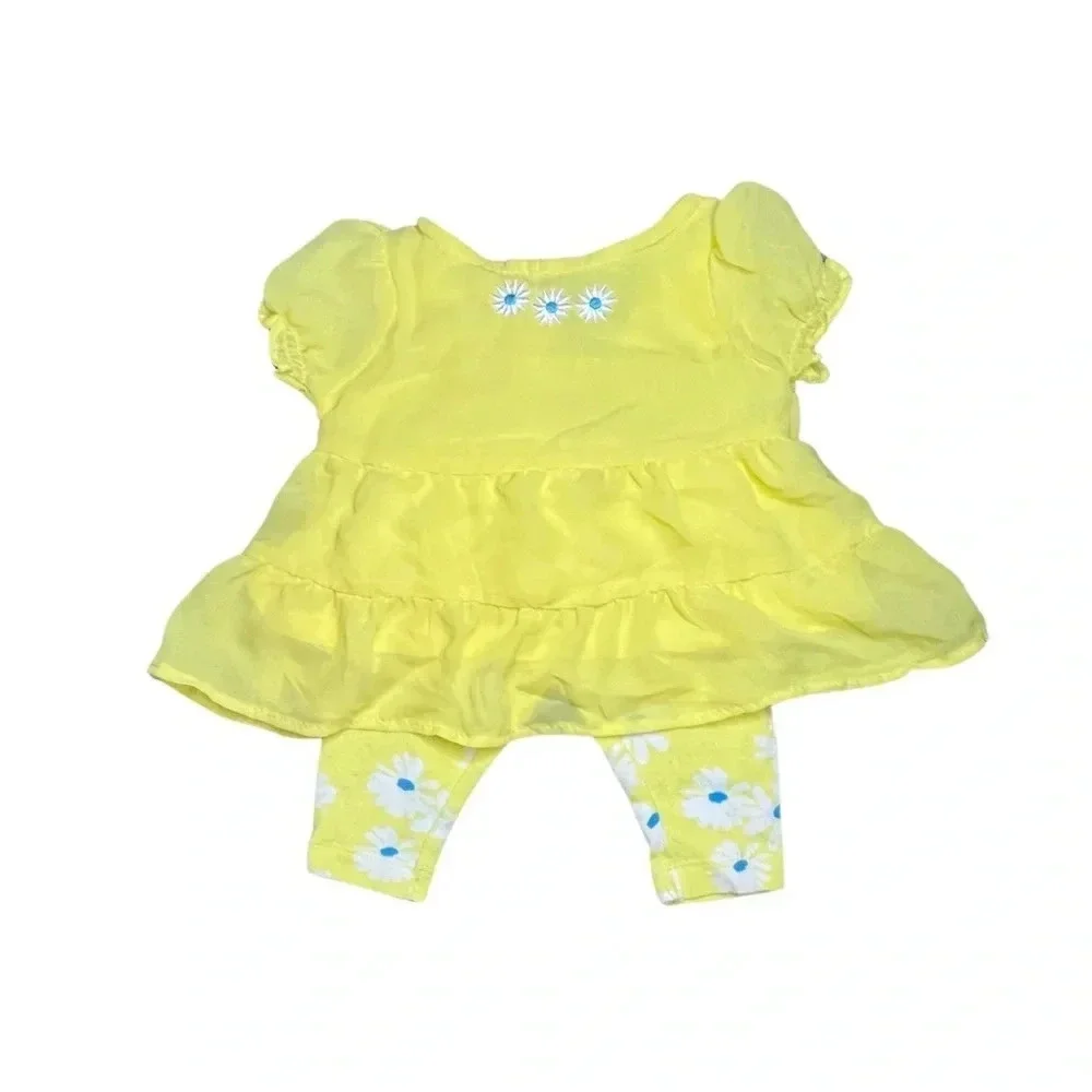 Outfit Bundle! - Yellow Dress Set & Pink Floral Romper, 0-3 Months